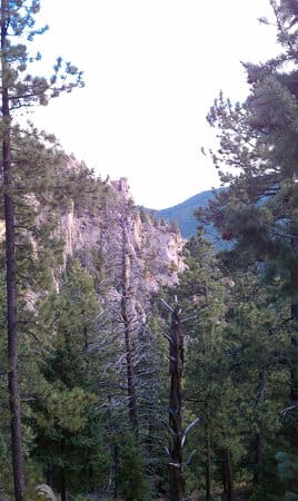 Colorado Rocky Mountains with blue sky representing God Tabor and the blue flame of divine protection.